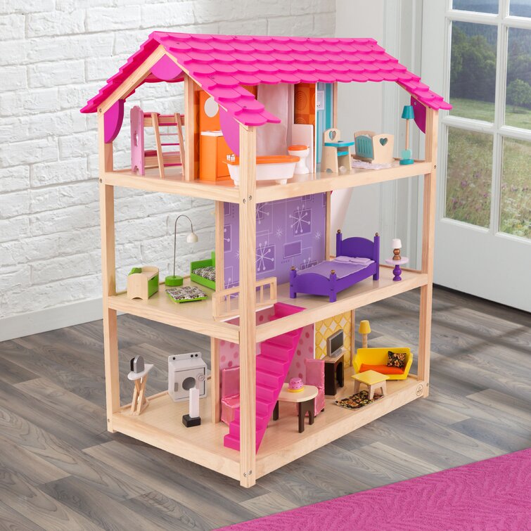 Kidkraft think sales pink corner dollhouse